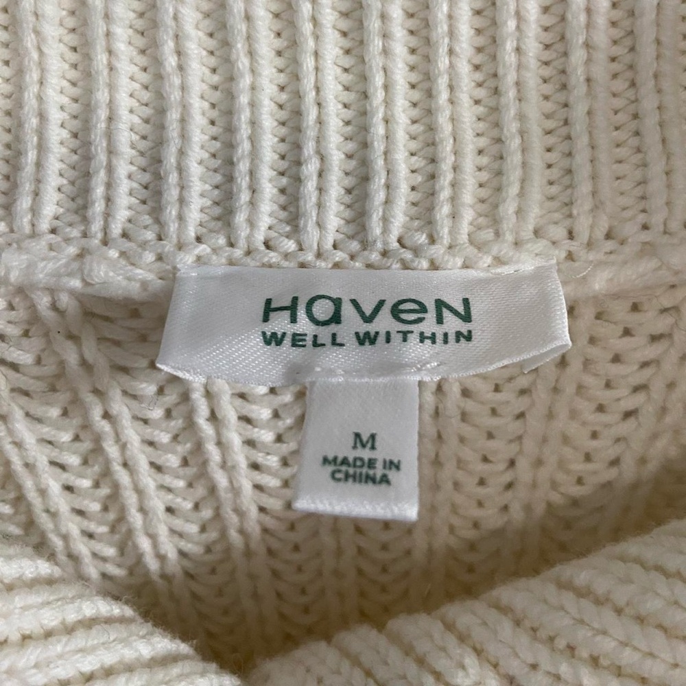 Cream Cozy Knit Henley Pullover Sweater - Picture 6 of 8